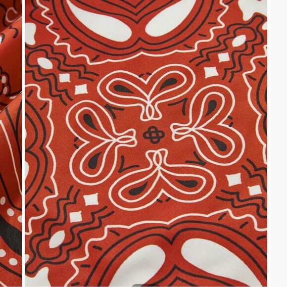 Commense Paisley Printed Tie Front Vest NWT XS - Picture 4 of 4